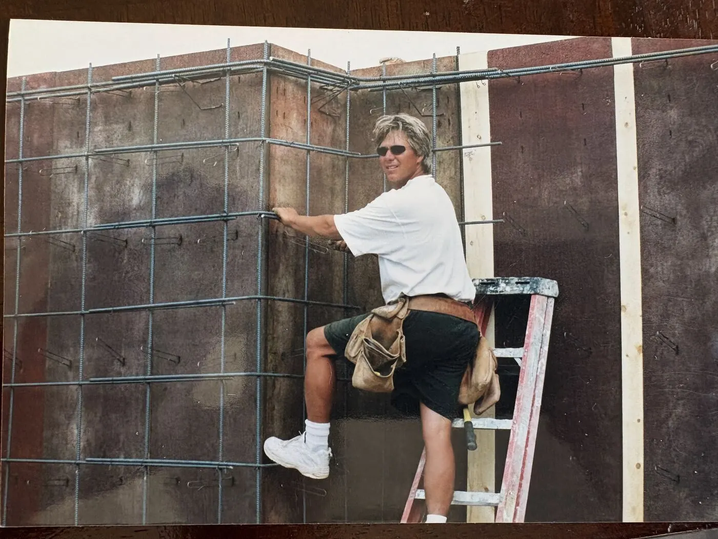 Setting rebar for a foundation wall